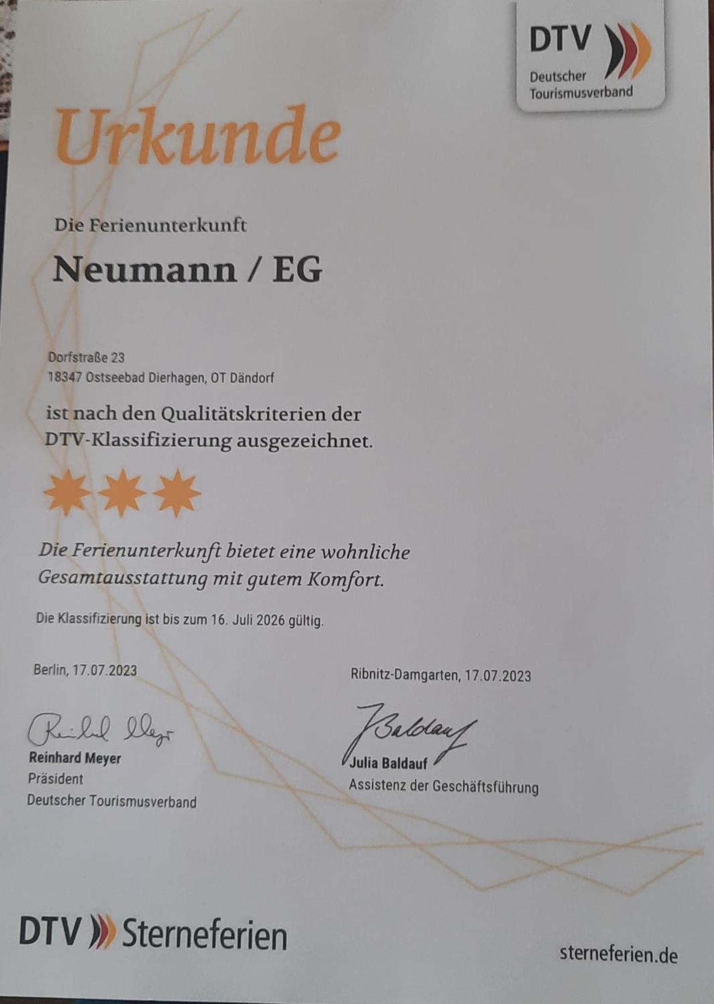 Hébergement de vacances 3***ferienwohnungen Neumann Dändorf